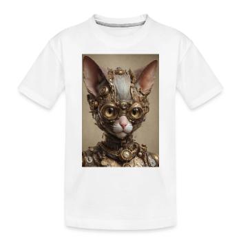 Cyber Punk Chat Sphinx - T-shirt bio Premium Enfant - blanc - Devant