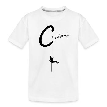 climbing abseilen klettern - Kinder Premium Bio T-Shirt - Weiß - Vorne