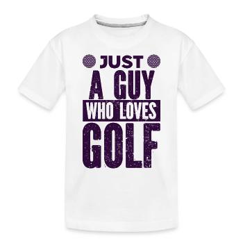 Golf - Golfclub Goldspieler Birdie Elite Luxus - Kinder Premium Bio T-Shirt - Weiß - Vorne