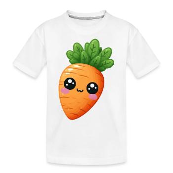 Kawaii Karotte - Kinder Premium Bio T-Shirt - Weiß - Vorne