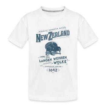 Aotearoa - Neuseeland - Kinder Premium Bio T-Shirt - Weiß - Vorne
