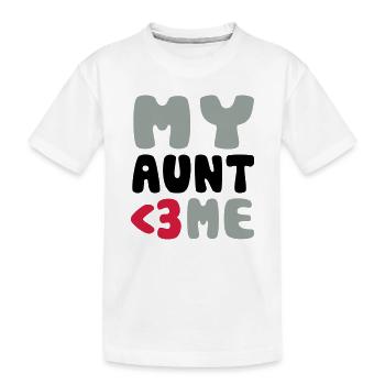 My aunt loves me - Ma tante m'aime - T-shirt bio Premium Enfant - blanc - Devant