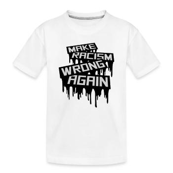 Rendre le racisme répréhensible - T-shirt bio Premium Enfant - blanc - Devant