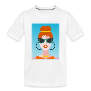 FEMME. FILLE. ADOLESCENT. JOURNEE DE LA FEMME - T-shirt bio Premium Enfant - blanc - Devant