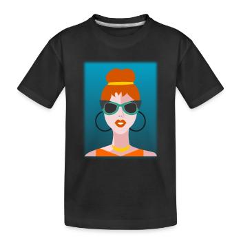 WIFE. DAUGHTER. ADOLESCENT. WOMEN'S DAY - Kids' Premium Organic T-Shirt - black - Front