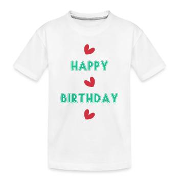 ALLES GUTE ZUM GEBURTSTAG!. ALLES GUTE ZUM GEBURTSTAG!. JAHRESTAG. - Kinder Premium Bio T-Shirt - Weiß - Vorne