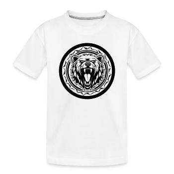 Grizzly Bär - Kinder Premium Bio T-Shirt - Weiß - Vorne