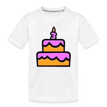 3. Geburtstag - Kinder Premium Bio T-Shirt - Weiß - Vorne