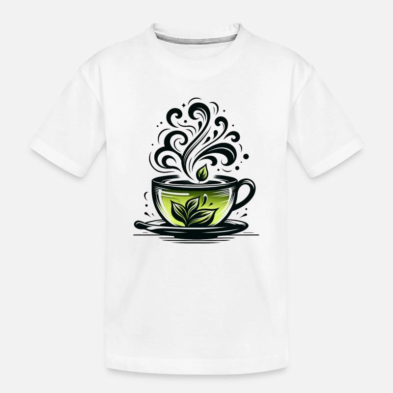 Conception de thé - T-shirt bio Premium Enfant - blanc