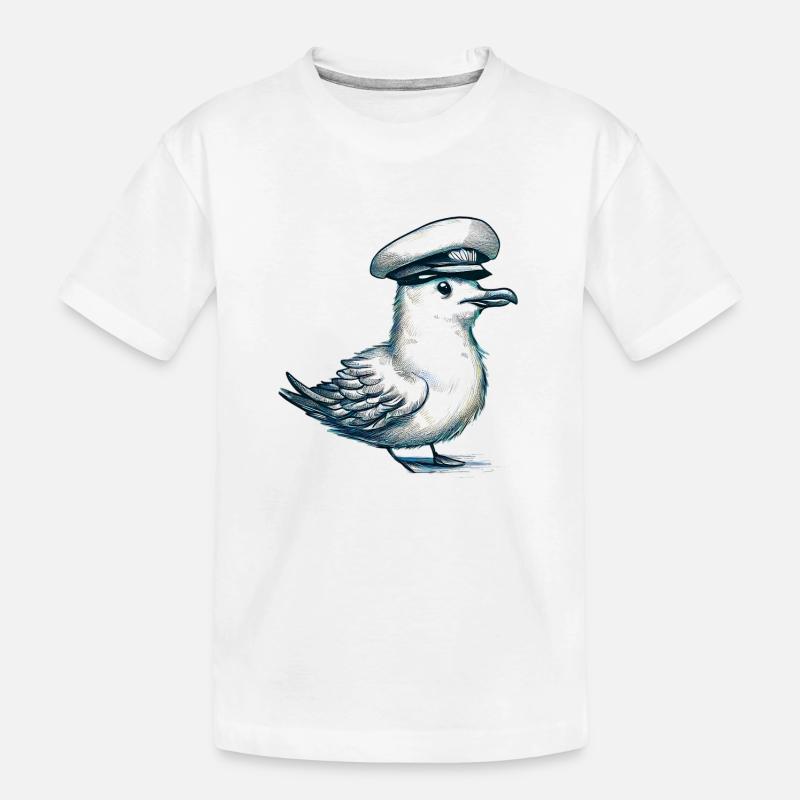 Möwe - Kinder Premium Bio T-Shirt - Weiß