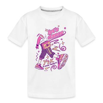 Neon Dance Boombox Vibe - T-shirt bio Premium Enfant - blanc - Devant