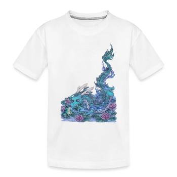 See Wasserdrache Geschenk Mangadrache Frosch - Kinder Premium Bio T-Shirt - Weiß - Vorne