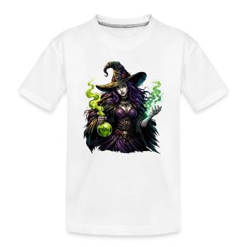 Hexe mit Trank - Kinder Premium Bio T-Shirt - Weiß - Vorne