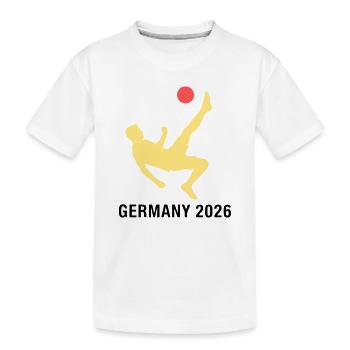 Fußballer 2026 Deutschland Fan - Kinder Premium Bio T-Shirt - Weiß - Vorne