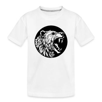 Grizzly Bär - Kinder Premium Bio T-Shirt - Weiß - Vorne