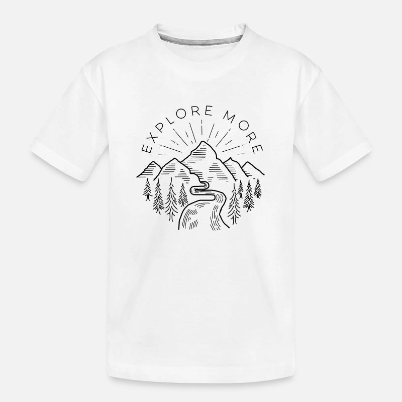 Explore more - Kinder Premium Bio T-Shirt - Weiß