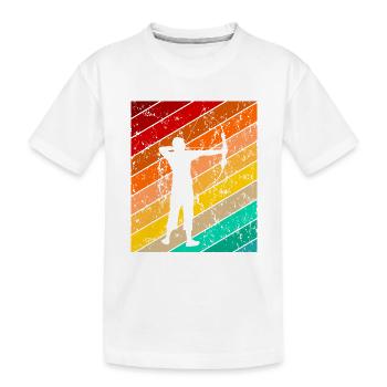 Bogenschießen Bogenschütze Pfeil und Bogen - Kinder Premium Bio T-Shirt - Weiß - Vorne