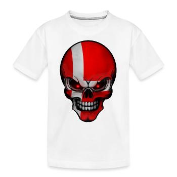 Totenkopf Daenemark - Kinder Premium Bio T-Shirt - Weiß - Vorne