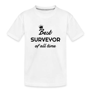 Vermesser / Vermesserin / Topographie / Tiefbau - Kinder Premium Bio T-Shirt - Weiß - Vorne