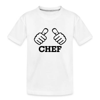 Chef - Kinder Premium Bio T-Shirt - Weiß - Vorne