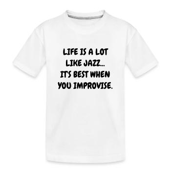 Jazz - Music - Blues - Funk - Jazzman - Groove - T-shirt bio Premium Enfant - blanc - Devant