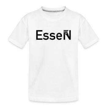 Essen Skyline town sign with Z. Zollverein - Kids' Premium Organic T-Shirt - white - Front