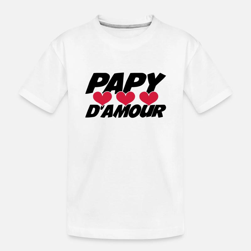 Papy d'amour ! - T-shirt bio Premium Enfant - blanc