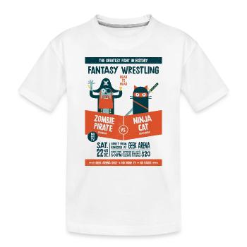 Fantasy-Wrestling - Kinder Premium Bio T-Shirt - Weiß - Vorne