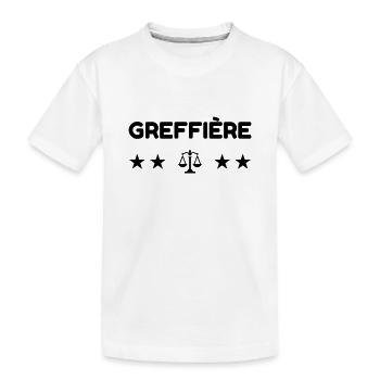greffier / greffe / tribunal / justice / juge - T-shirt bio Premium Enfant - blanc - Devant