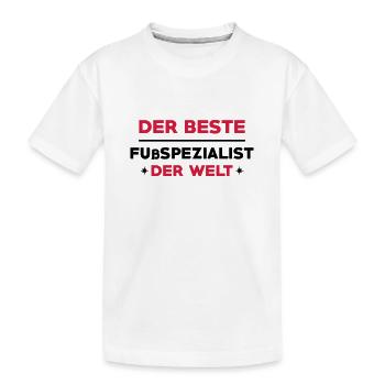 Fußspezialist Fußspezialistin Fußheilkunde Fuß - Kinder Premium Bio T-Shirt - Weiß - Vorne
