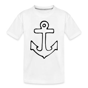 Anchor - Kids' Premium Organic T-Shirt - white - Front