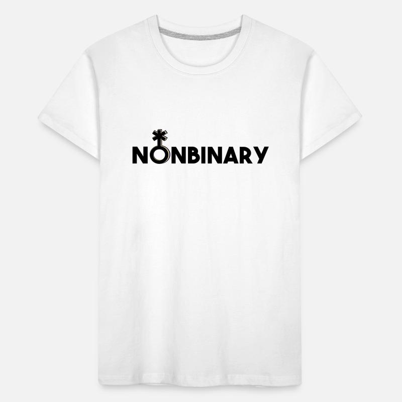 Nonbinary symbol and font Nonbinary nonbinary Kids' Premium Organic T-Shirt