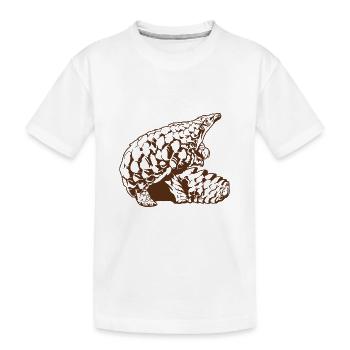 Cool Pangolin Sketch Graphic Wildlife Creature - T-shirt bio Premium Enfant - blanc - Devant