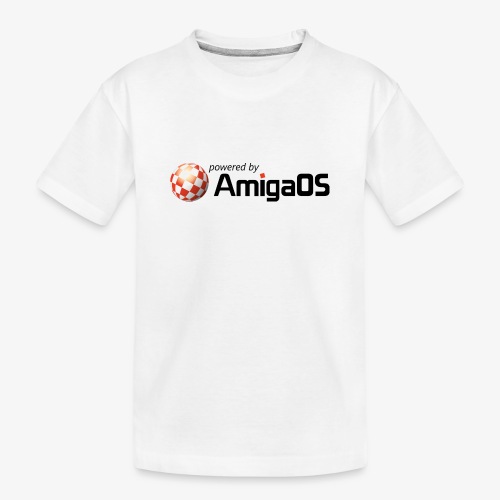 PoweredByAmigaOS Black - Kids' Premium Organic T-Shirt