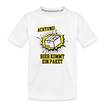 Paket Paketbote Lieferdienst Fahrer Postbote Bote - Kinder Premium Bio T-Shirt - Weiß - Vorne