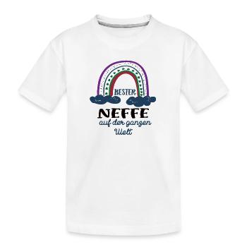 Bester Neffe Patenkind Neffen Patensohn - Kinder Premium Bio T-Shirt - Weiß - Vorne