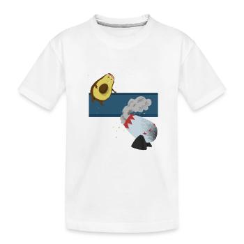 Avocado Kanone Geschenk - Kinder Premium Bio T-Shirt - Weiß - Vorne