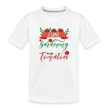 Gartenarbeit - Kinder Premium Bio T-Shirt - Weiß - Vorne