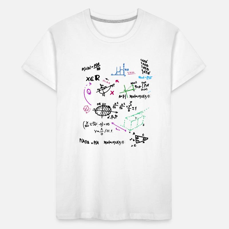 Math complexe tableau mathématique avec des formules T-shirt bio Premium Enfant