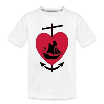 glauben hoffnung lieb - Kinder Premium Bio T-Shirt - Weiß - Vorne