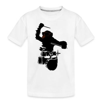 musique de singe - T-shirt bio Premium Enfant - blanc - Devant