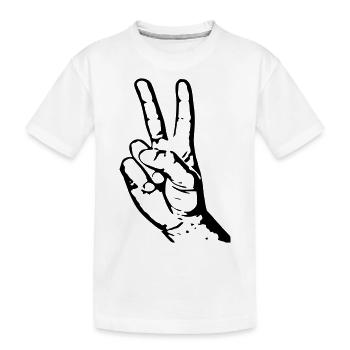 peace - Kinder Premium Bio T-Shirt - Weiß - Vorne