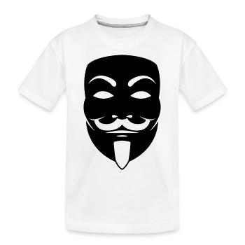 anonymus_maske - Kids' Premium Organic T-Shirt - white - Front