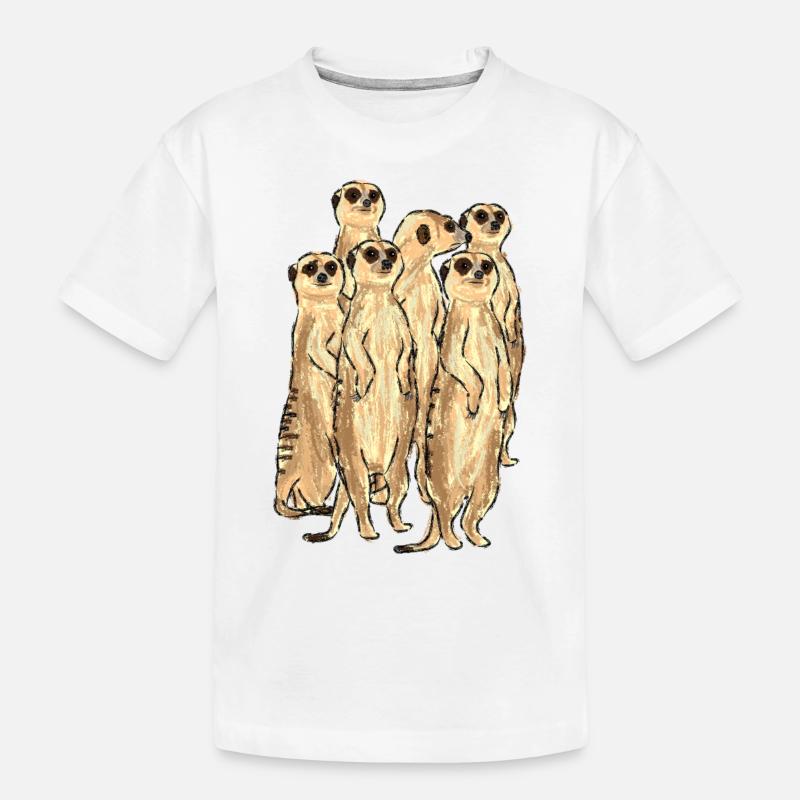 Conception de suricate / suricate - T-shirt bio Premium Enfant - blanc