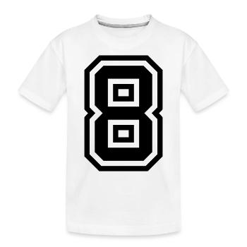 Symbole numérique 8 - T-shirt bio Premium Enfant - blanc - Devant