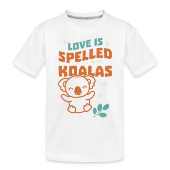 L’amour est orthographié comme Koalas - T-shirt bio Premium Enfant - blanc - Devant