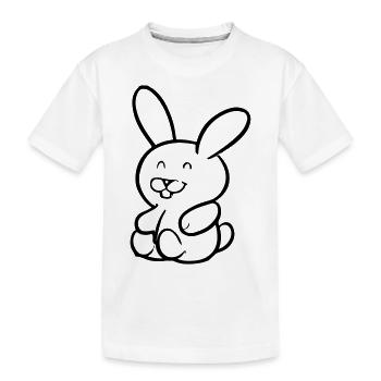 Bunny skin - Kids' Premium Organic T-Shirt - white - Front