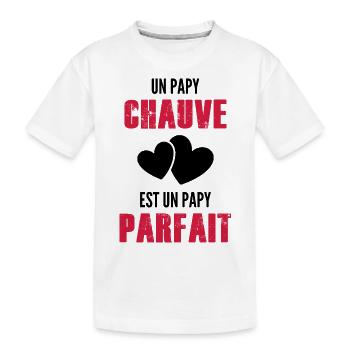 un papy chauve est un papy parfait / cadeau papy - T-shirt bio Premium Enfant - blanc - Devant