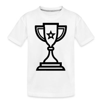 trophy - Kids' Premium Organic T-Shirt - white - Front