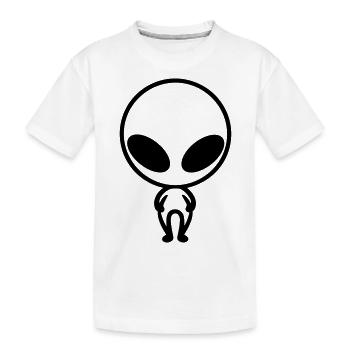 alien - Kids' Premium Organic T-Shirt - white - Front